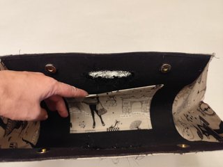 Bolso de mano estampado París