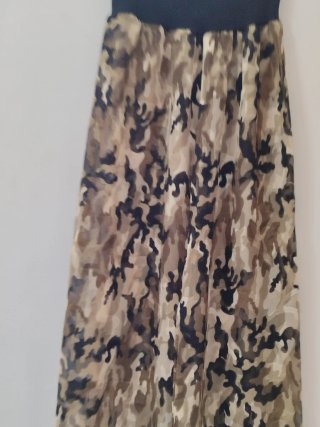Pantaloni a gamba larga fantasia camouflage
