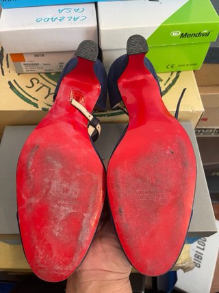 Zapatos salón piel tipo baile con sujeción pulsera