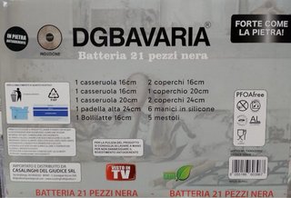 Nuova Batteria di pentole e padelle 21 pezzi