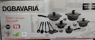 Nuova Batteria di pentole e padelle 21 pezzi