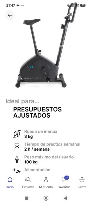 Bicicleta Estática Domyos 04