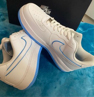 Nike Air Force 1 Blancas Azul