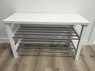 Banco Zapatero Ikea Blanco y Metal