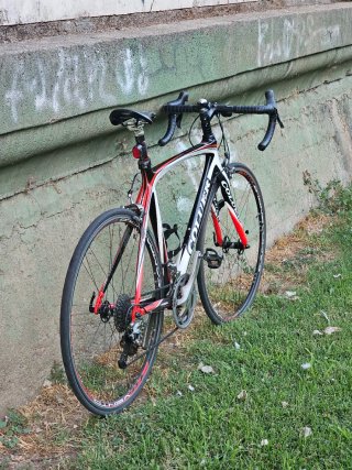 Bicicleta Carretera Coluer Roja y Negra talla M/L