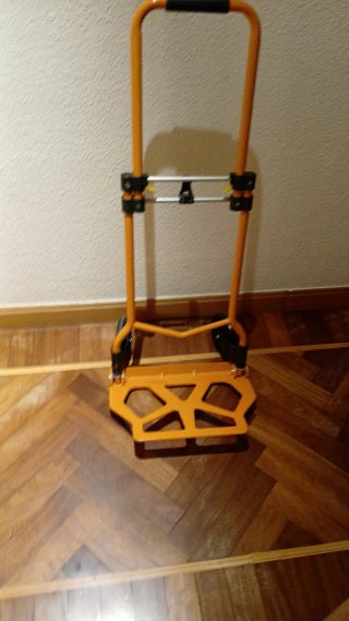 Carretilla de mano plegable naranja