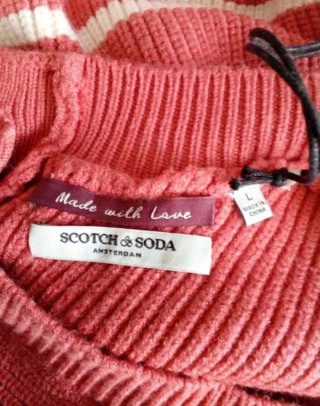 Jersey Scotch & Soda Rayas Rosa Talla L