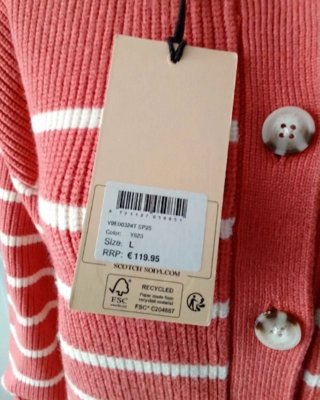 Jersey Scotch & Soda Rayas Rosa Talla L