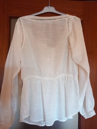 Blusa Ibicenca Blanca Talla Única