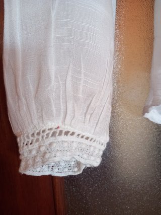 Blusa Ibicenca Blanca Talla Única
