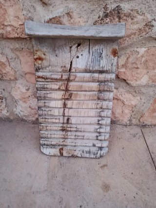 Tabla de lavar madera antigua