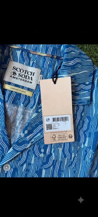 Camisa manga corta Scotch & Soda azul L