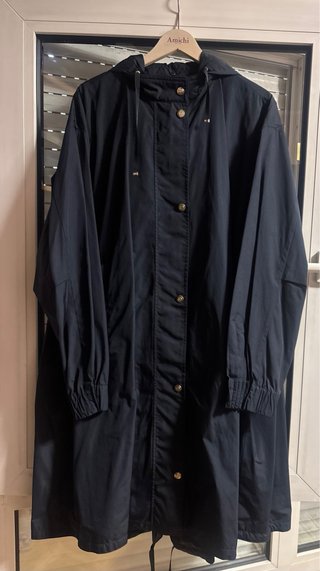 Gabardina Massimo Dutti Azul M ( talla grande )
