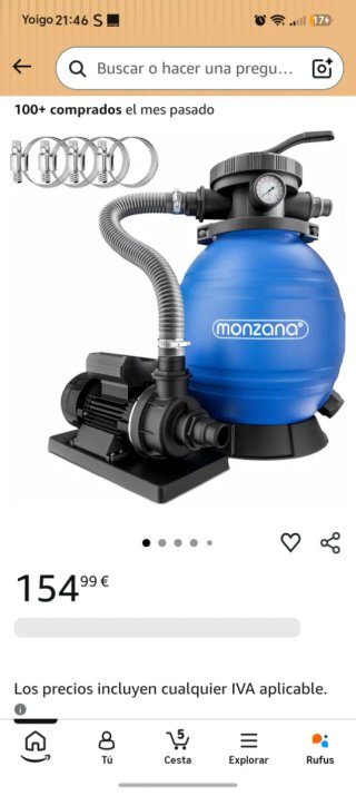 Depuradora Monzana Azul y Negra
