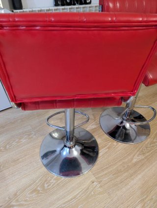 Lote 2 Taburetes de Bar Rojos