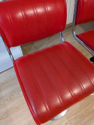 Lote 2 Taburetes de Bar Rojos