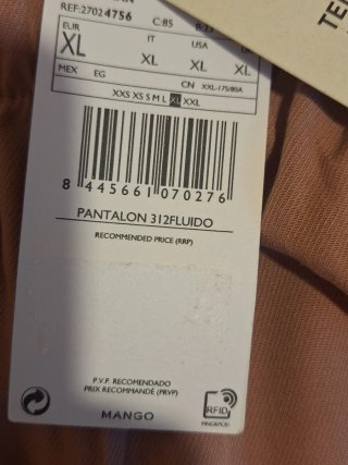 Pantalón rosa Mango mujer