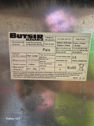 Frigorífico Gas Butano
