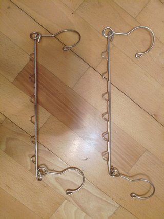 2 Perchas organizadoras de metal