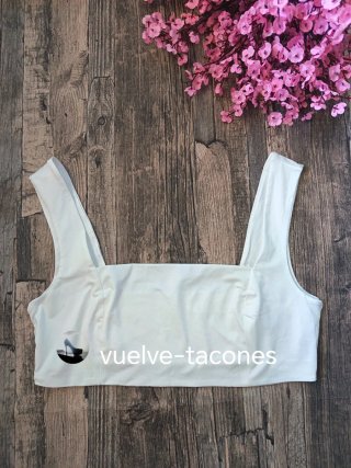 Crop top blanco tirante ancho ♡  SHEIN * talla L