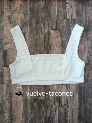 Crop top blanco tirante ancho ♡  SHEIN * talla L