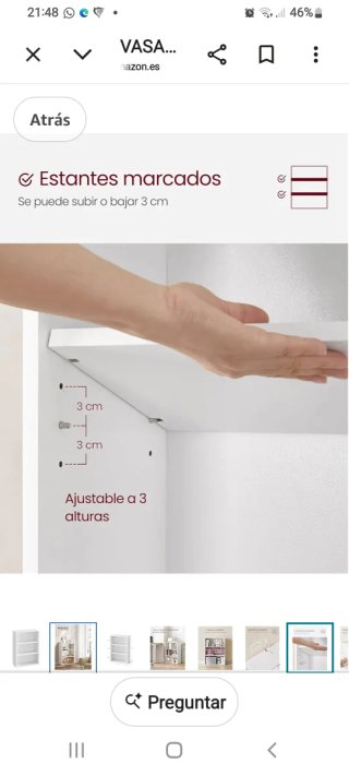 Librería 3 Niveles Blanca