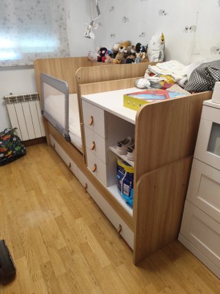 Cuna convertible en cama