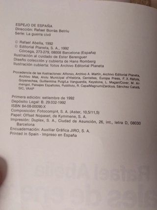 Libro Finales de enero, 1939 Caída de Barcelona