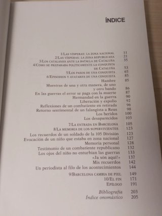 Libro Finales de enero, 1939 Caída de Barcelona
