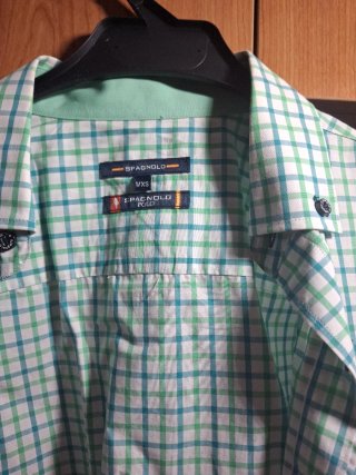 Camisa Spagnolo cuadros verde Talla XS