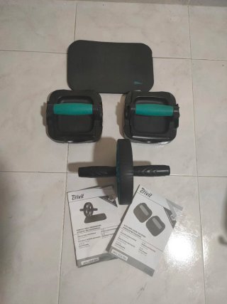 Rueda Abdominal + Asas para flexiones+ Esterilla
