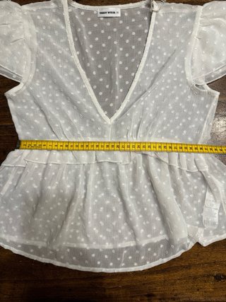 Blusa bianca pois XS