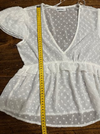 Blusa bianca pois XS
