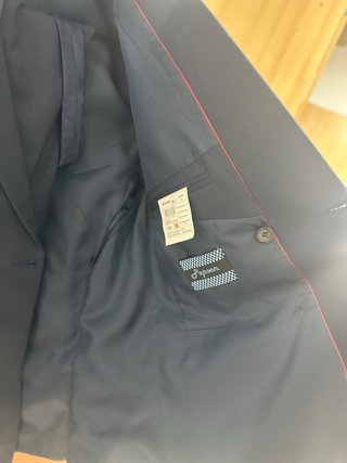 Traje azul marino doble botonadura
