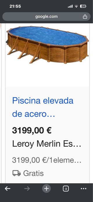 Piscina elevada de acero