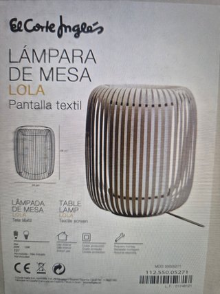 Lámpara de mesa El Corte Inglés