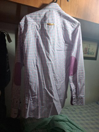 Camisa Spagnolo cuadros rosa y azul Talla XS