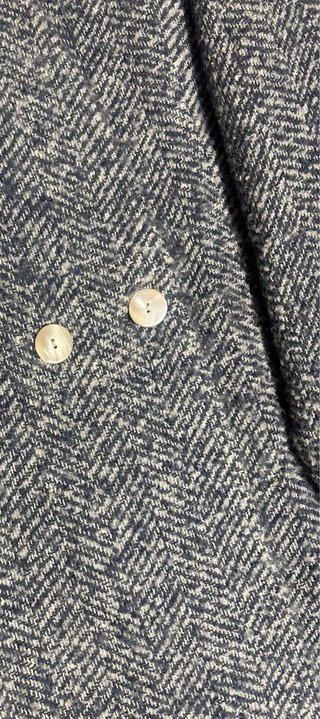 Abrigo Mango jaspeado azul y blanco Talla M