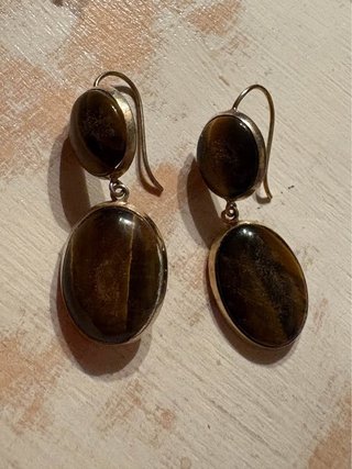 Orecchini Argento Occhio di Tigre
