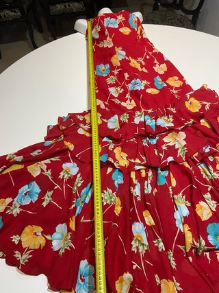 169 Vestido Flamenco Largo Estampado Flores