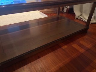 Mesa de centro de madera y cristal