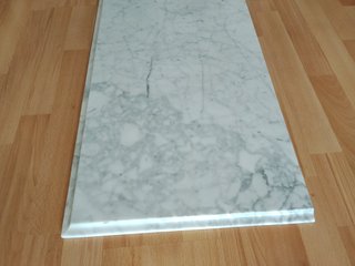 Pieza mármol blanco biselado para mueble