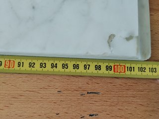 Pieza mármol blanco biselado para mueble