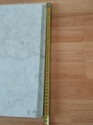 Pieza mármol blanco biselado para mueble
