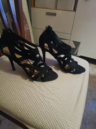 Sandalias Vestir T 38 Negro
