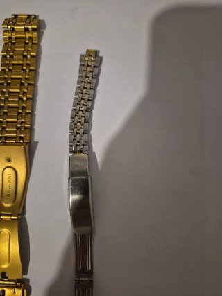 Lote 3 correas metálicas reloj oro y plata vintage