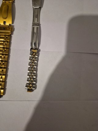 Lote 3 correas metálicas reloj oro y plata vintage
