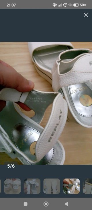 Sandalias Replay Blancas