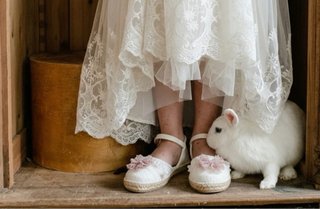 Vestido de Comunión Blanco y Rosa