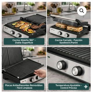 Parrilla Eléctrica GAVAGRILL Plancha Sandwichera